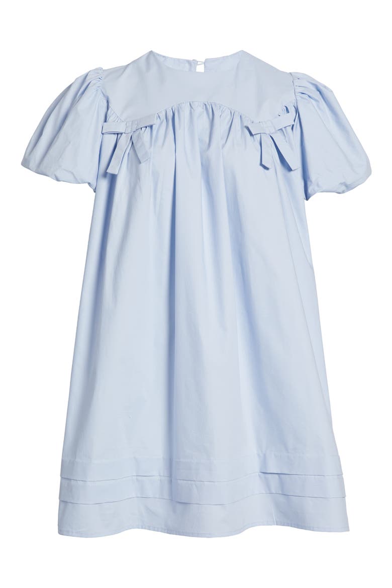 Arnell Bow Babydoll Dress, Alternate, color, BLUE