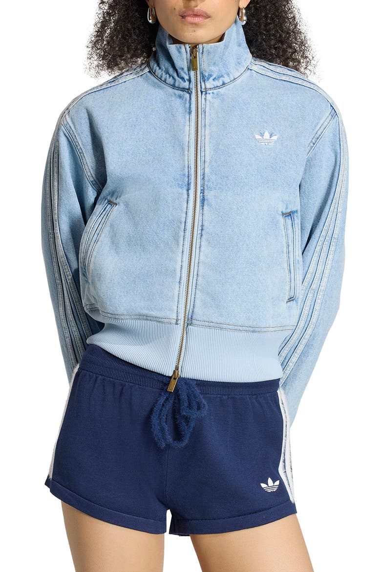 Denim Track Jacket, Main, color, LIGHT DENIM