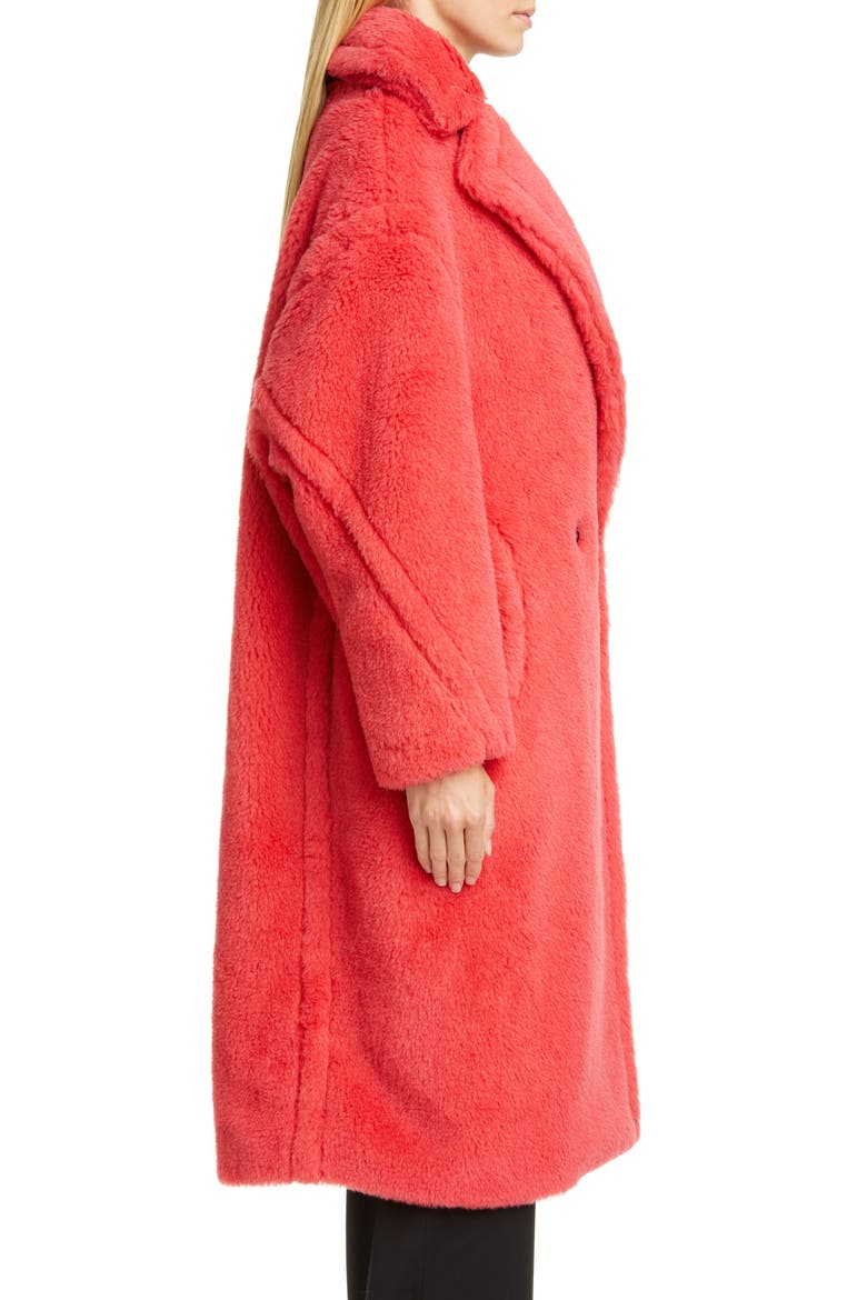 Tedgirl Faux Fur Teddy Bear Coat, Alternate, color, CORAL