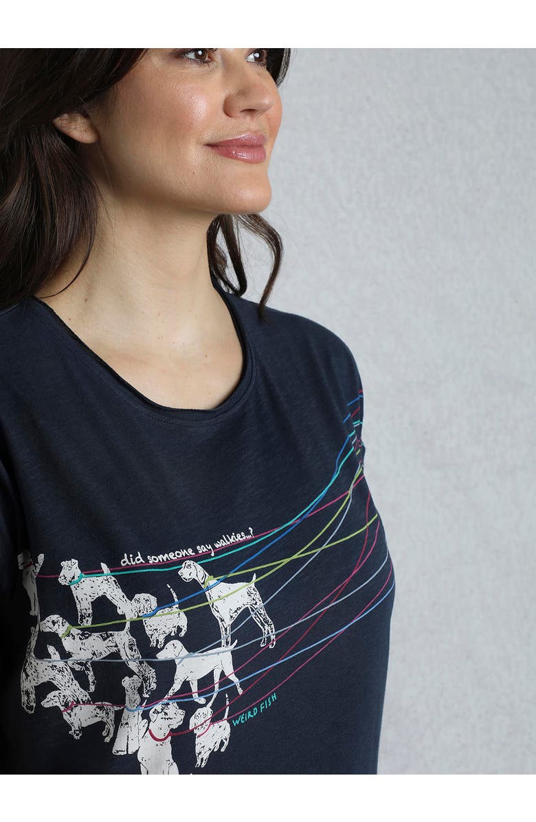 Weird Fish Lead The Way Graphic T-Shirt, Alternate, color, Navy