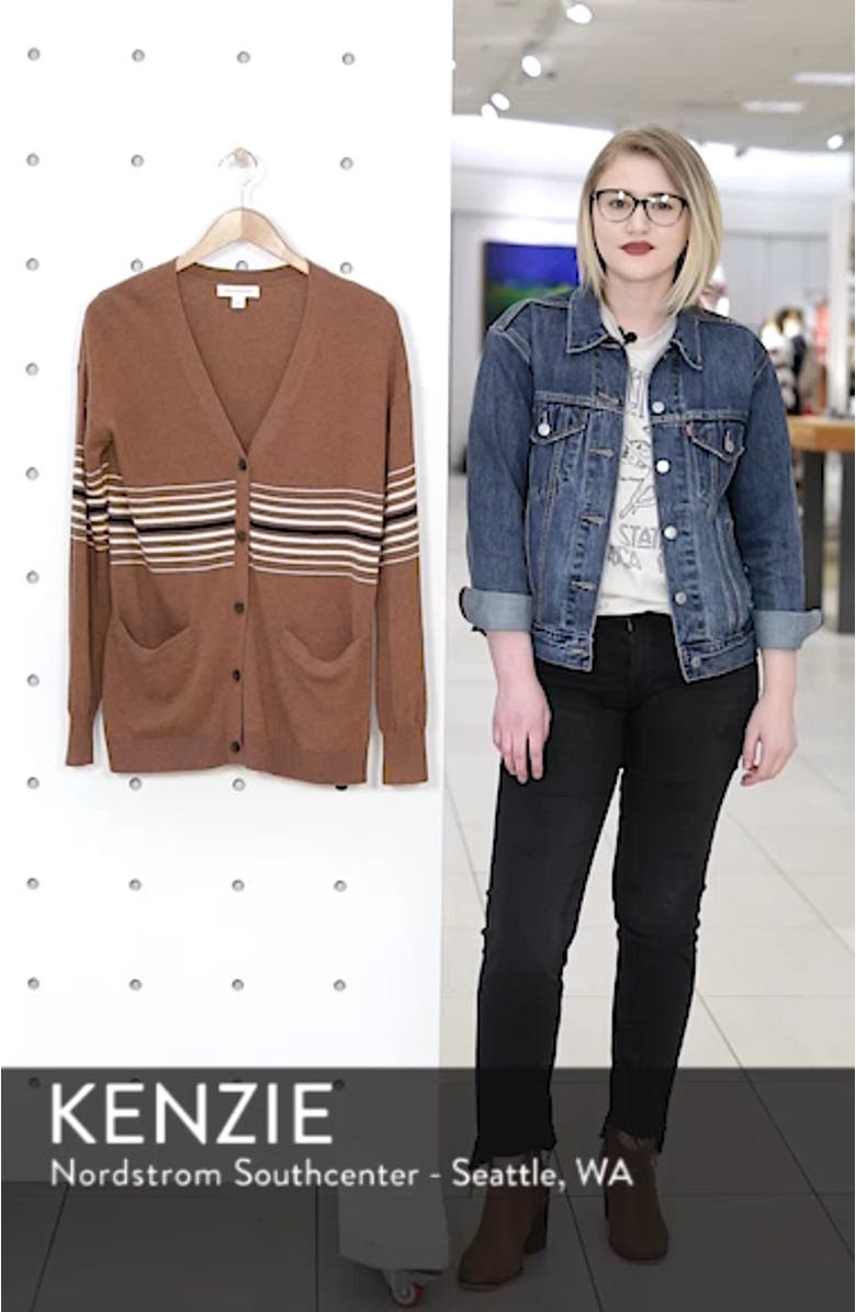 Athletic Stripe Cardigan, sales video thumbnail