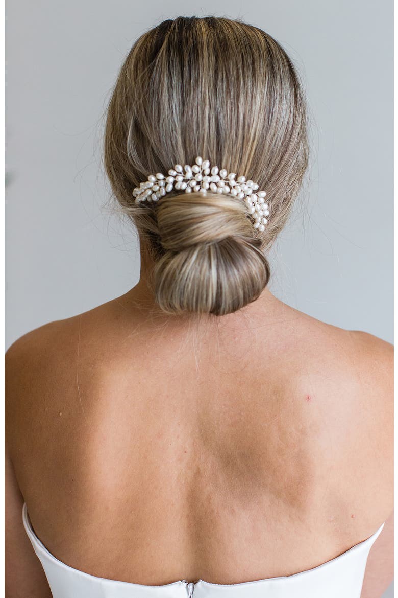 Taja Halo Hair Comb, Main, color, SILVER