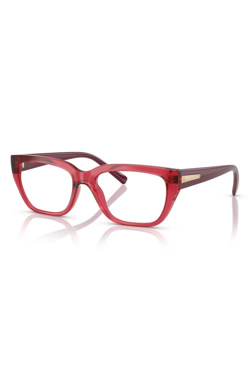 Vogue 53mm Pillow Optical Glasses In Red