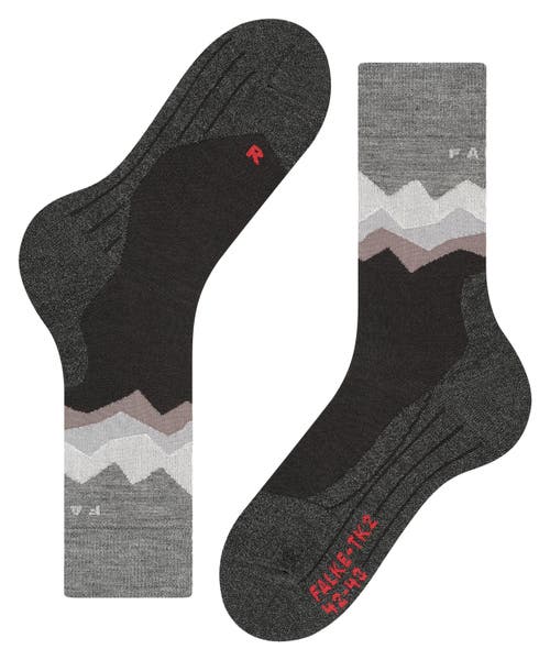 Falke Tk2 Explore Crest Hiking Socks In Black
