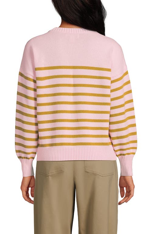 Lands' End Drifter Jersey Crewneck Sweater In Pink