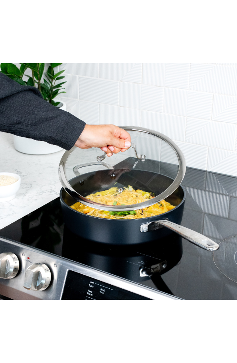 Alva Maestro Nonstick Sauté Pan with Lid, Alternate, color, Black