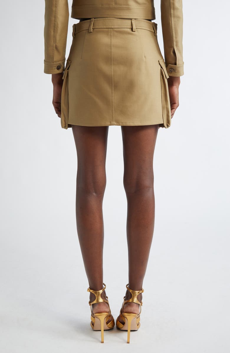 TOM FORD Stretch Tricotine Cargo Miniskirt, Alternate, color, 