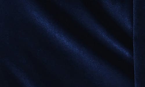 Alex Evenings Embellished Stretch Velvet Gown In Blue