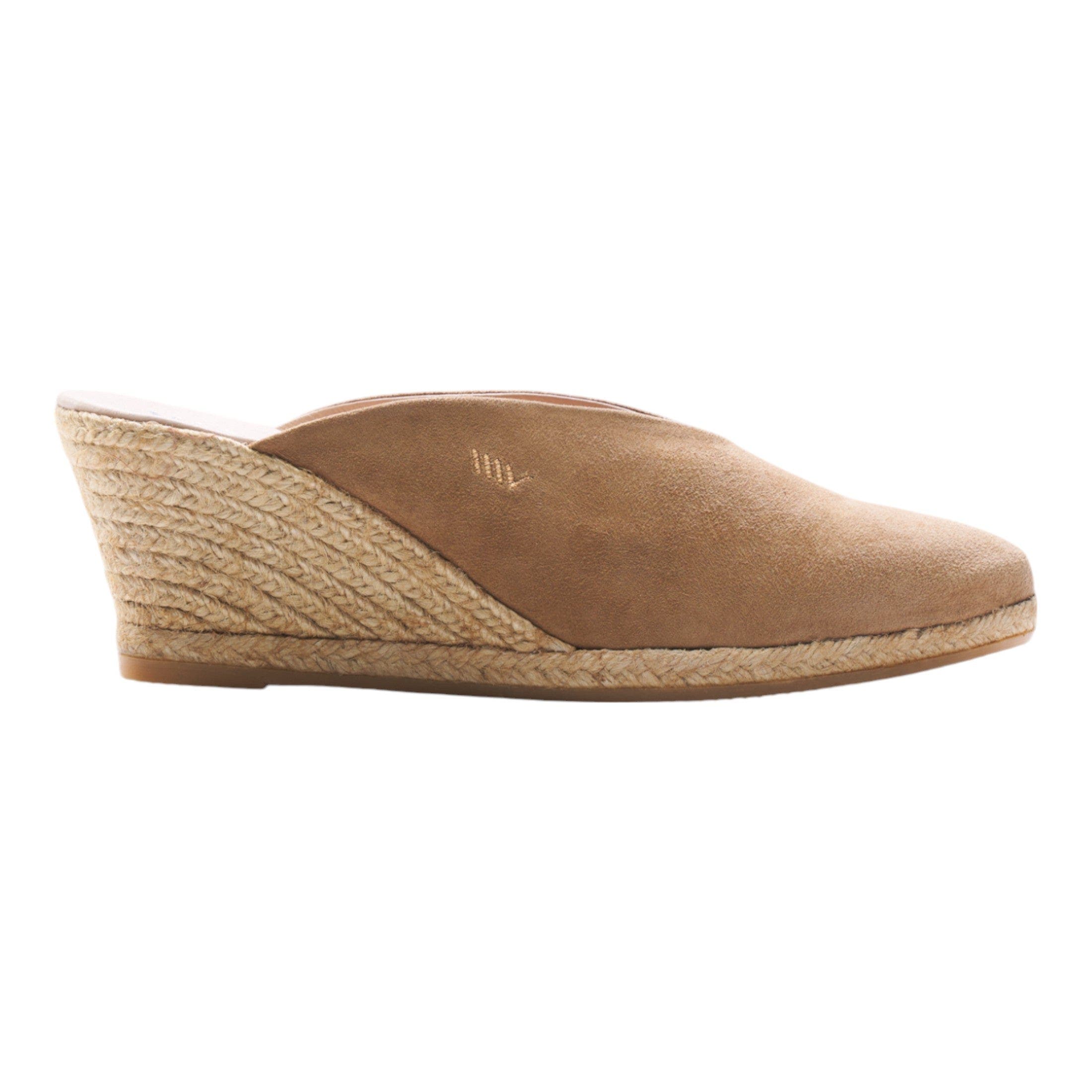 VISCATA Truja Suede Espadrille Mule Wedges, Main, color, Camel