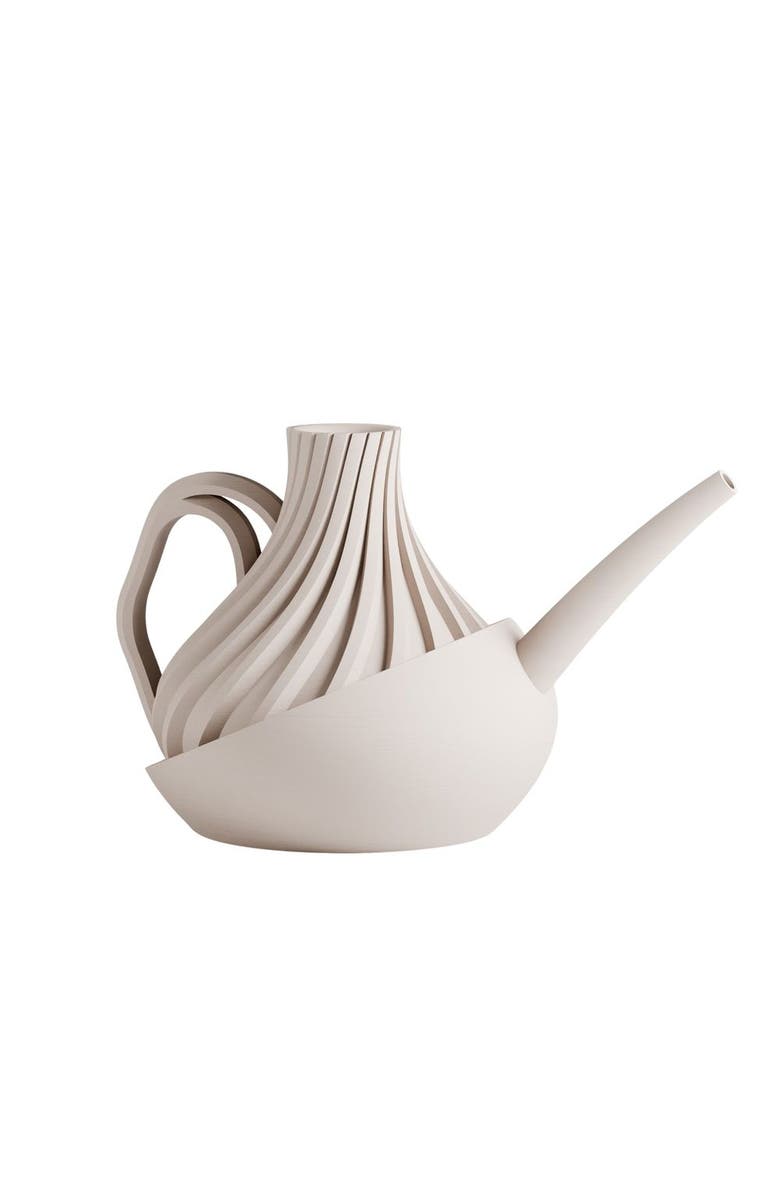 Modernized Pottery Revolve Watering Can, Main, color, Off White - Large