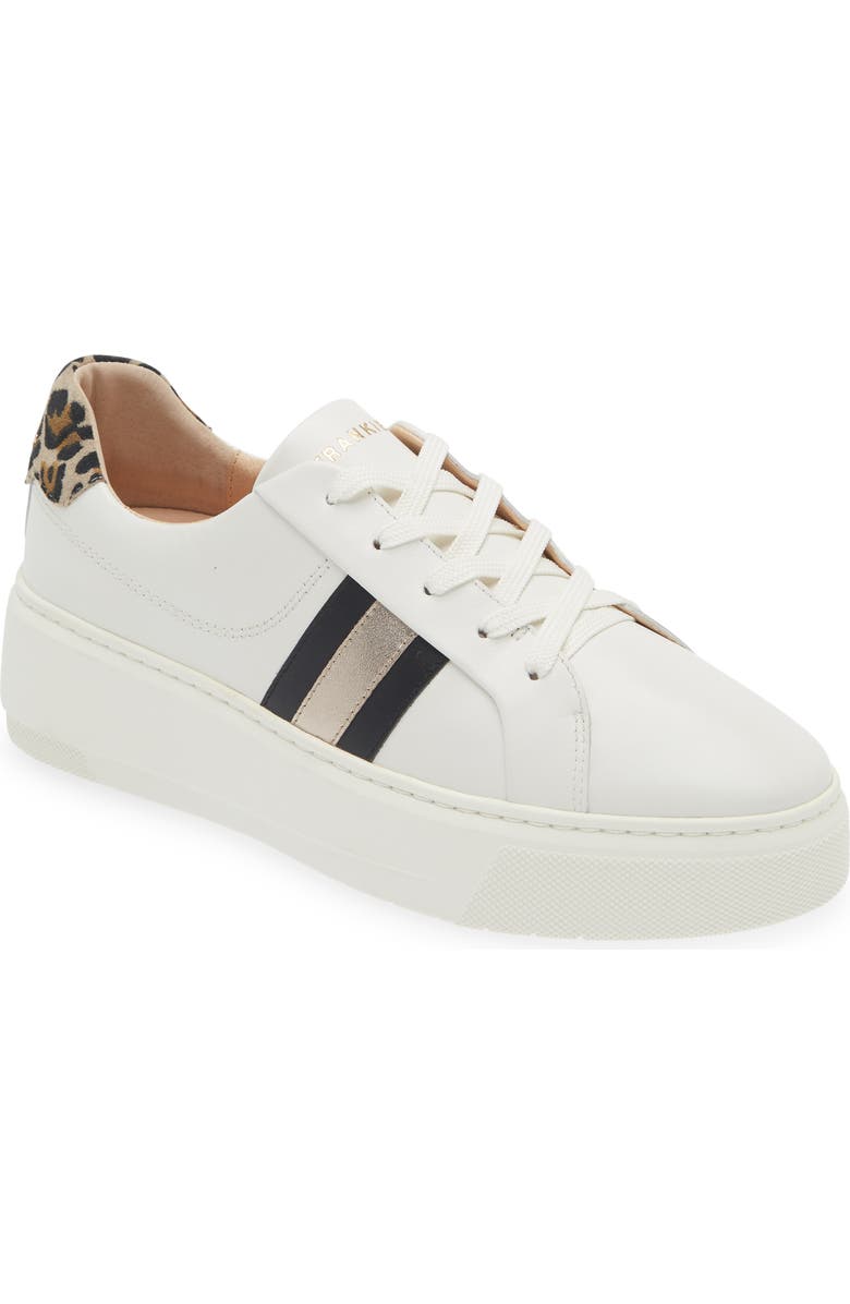 FRANKIE4 Riley Platform Sneaker, Main, color, White/ Leopard Print
