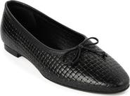 Menina Step Amelie Black Weave Ballet Flat