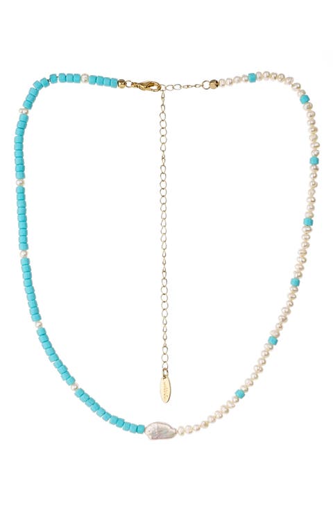 Genuine Pearl & Bead Necklace