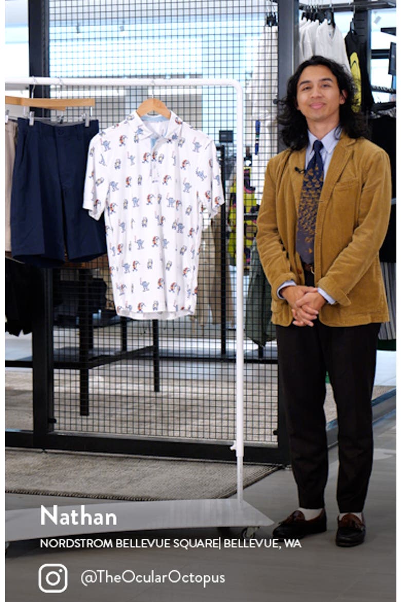 Combs Snack Print Golf Polo video