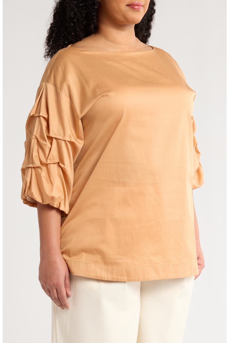Balia Cotton Popover Top, Alternate, color, SAND