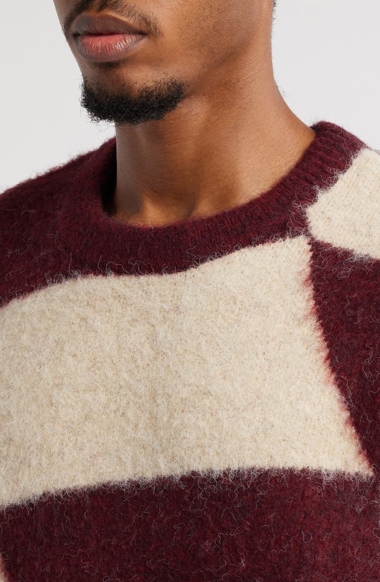 Topman Asymmetric Colorblock Crewneck Sweater, Alternate, color, 