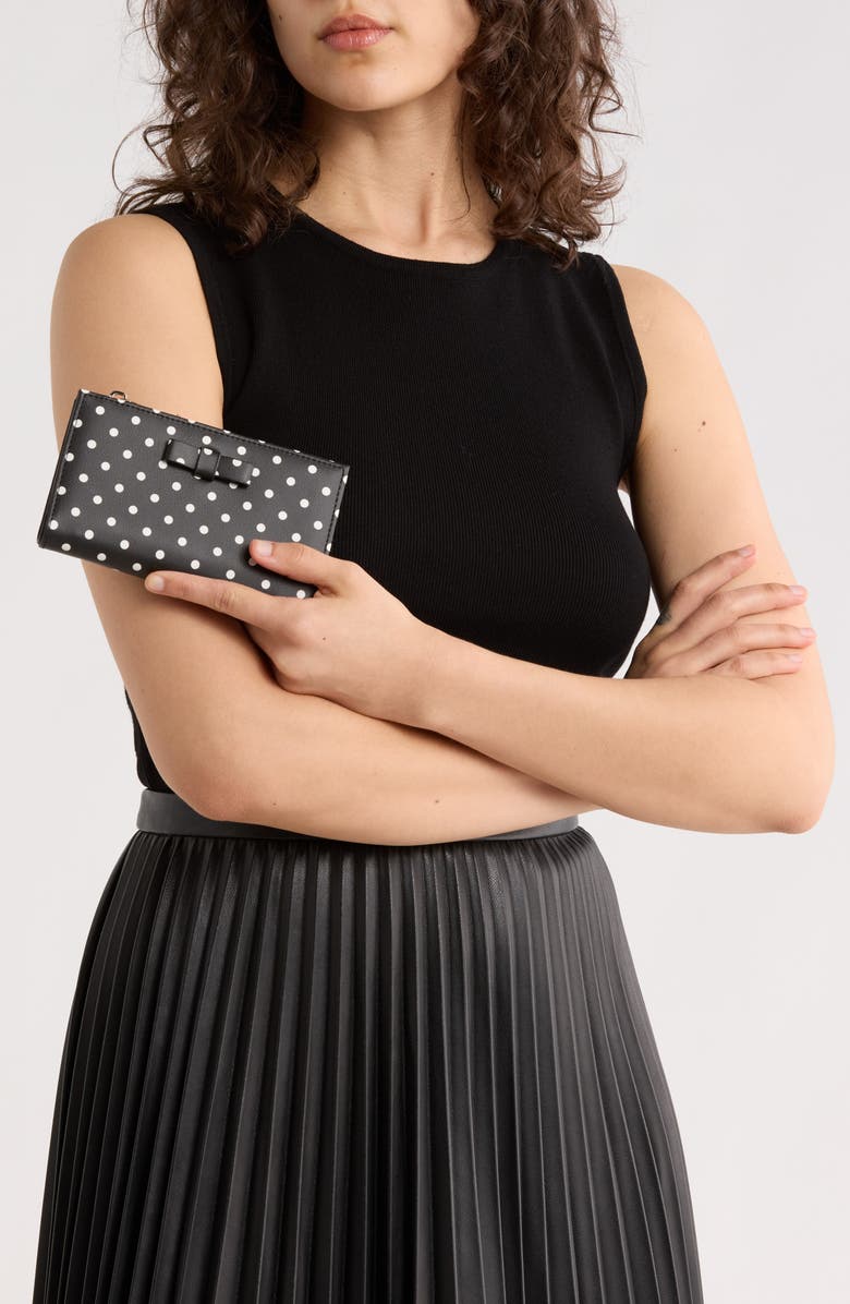 Madden Girl Faux Leather Snap Wallet, Alternate, color, Polka Dot