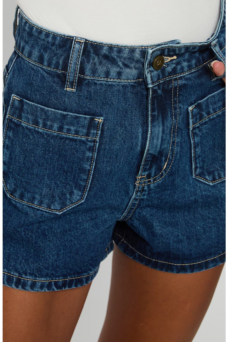 Take My Breath High Waist Denim Shorts, Alternate, color, BLUE