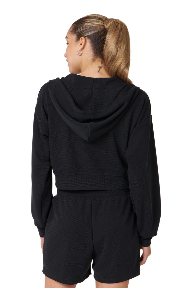 Retreat Waffle Zip Up Jacket, Alternate, color, Black
