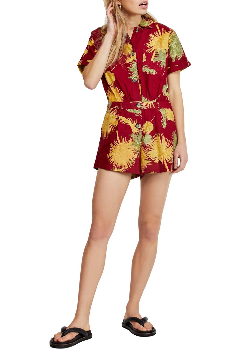 Malibu Romper, Main, color, RED COMBO