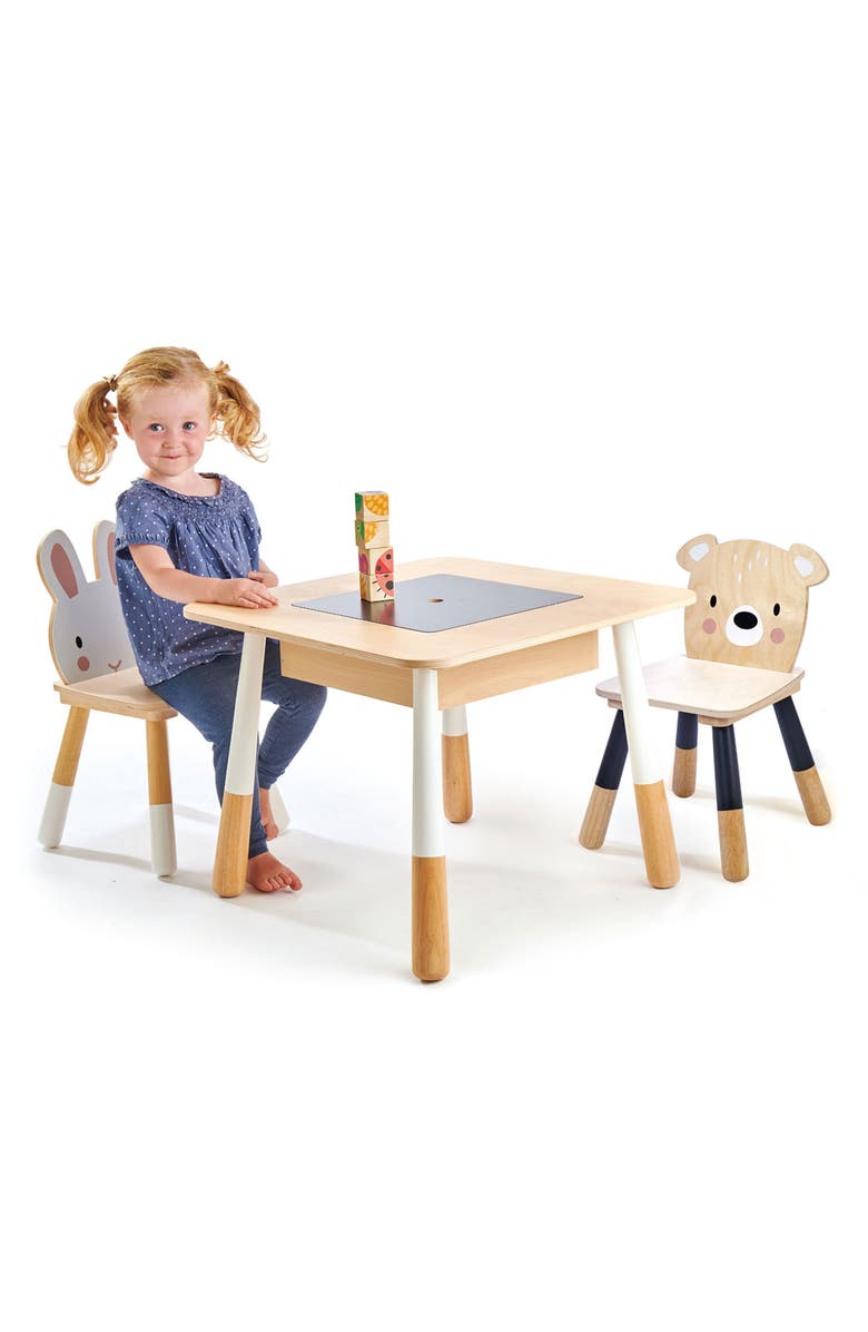 Tender Leaf Toys Forest Wooden Table & Chairs Playset, Alternate, color, Multi