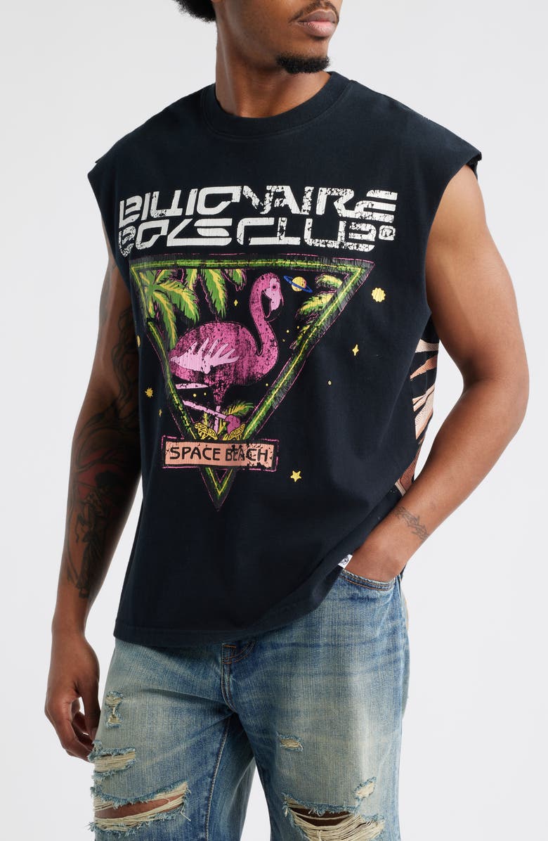 Billionaire Boys Club Space Graphic Tank, Main, color, Black