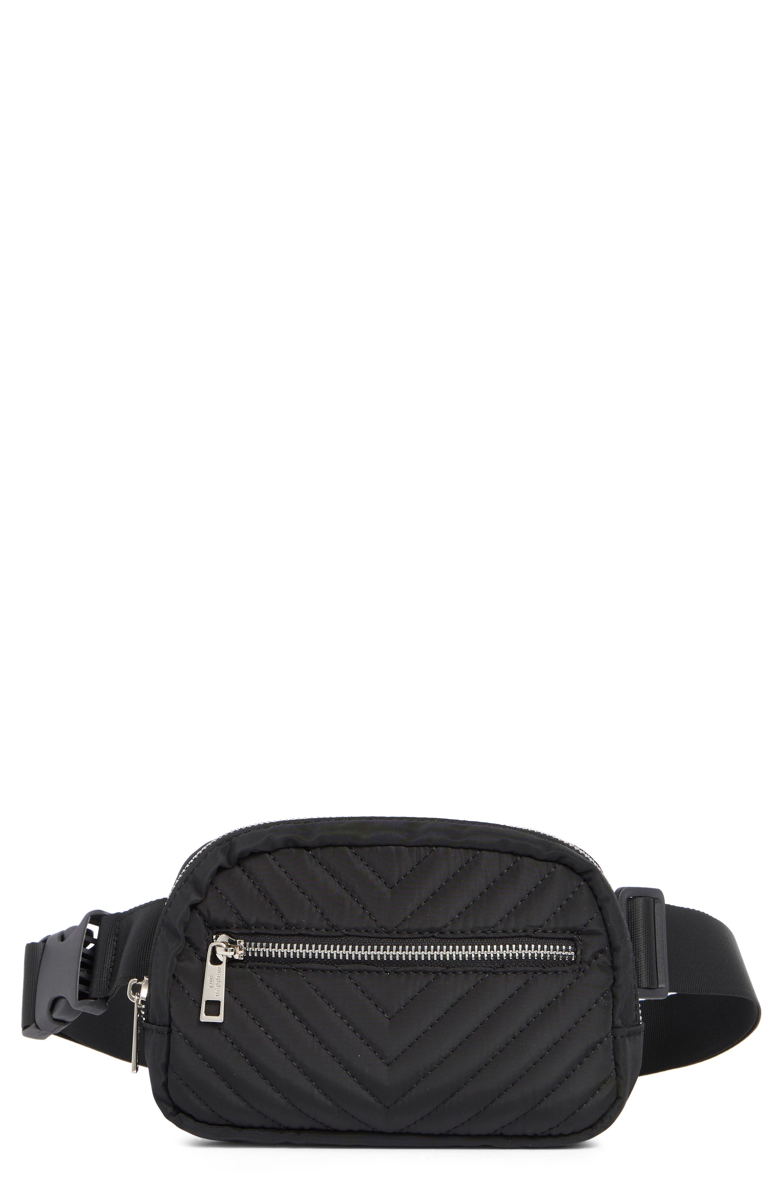 Madden Girl Quilted Belt Bag, Main, color, 