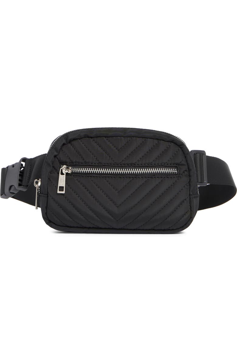 Madden Girl Quilted Belt Bag, Main, color,