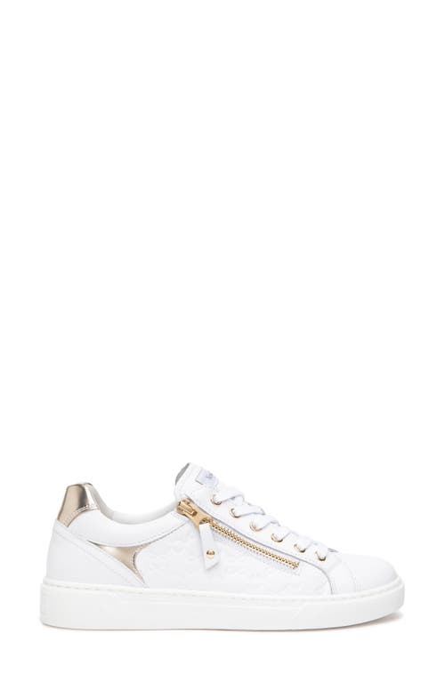 Nerogiardini Embossed-side Zip Low-top Sneakers In White