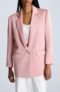 Kenneth Cole One-Button Satin Twill Blazer