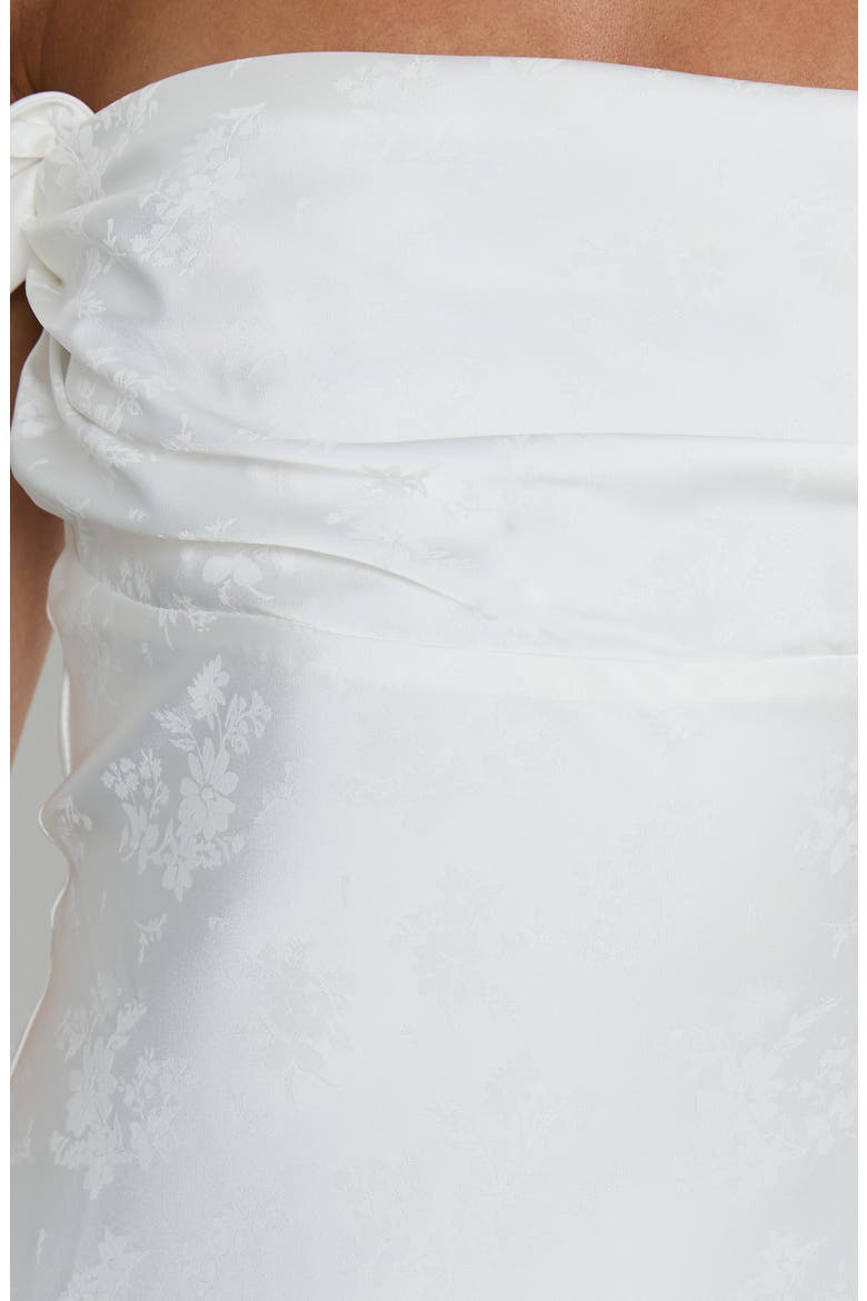 Zabbarra Off the Shoulder Satin Cocktail Minidress, Alternate, color, WHITE