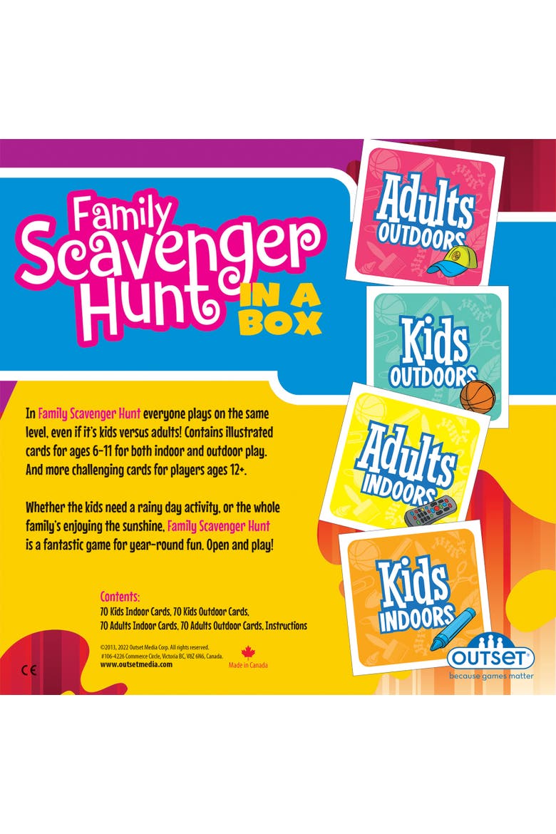 Family Scavenger Hunt in A Box Card Game, Alternate, color, Multicolored