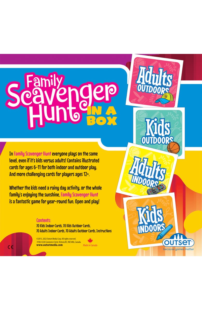 Outset Family Scavenger Hunt in A Box Card Game, Alternate, color, Multicolored