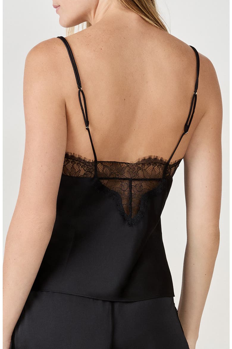 Confidence Lace Trim Camisole, Alternate, color, BLACK