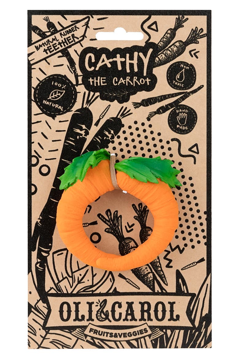 Cathy the Carrot Teething Toy, Alternate, color, NO COLOR