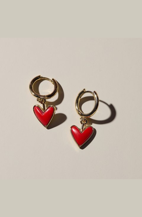 Sweetheart Huggie Earrings