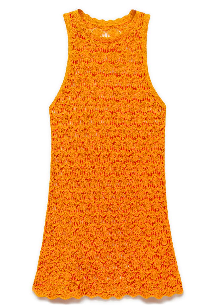 Crochet Minidress, Alternate, color, ORANGE