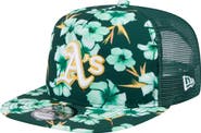 New Era Men's New Era Green Athletics Adventure Pattern Golfer Trucker Snapback Hat