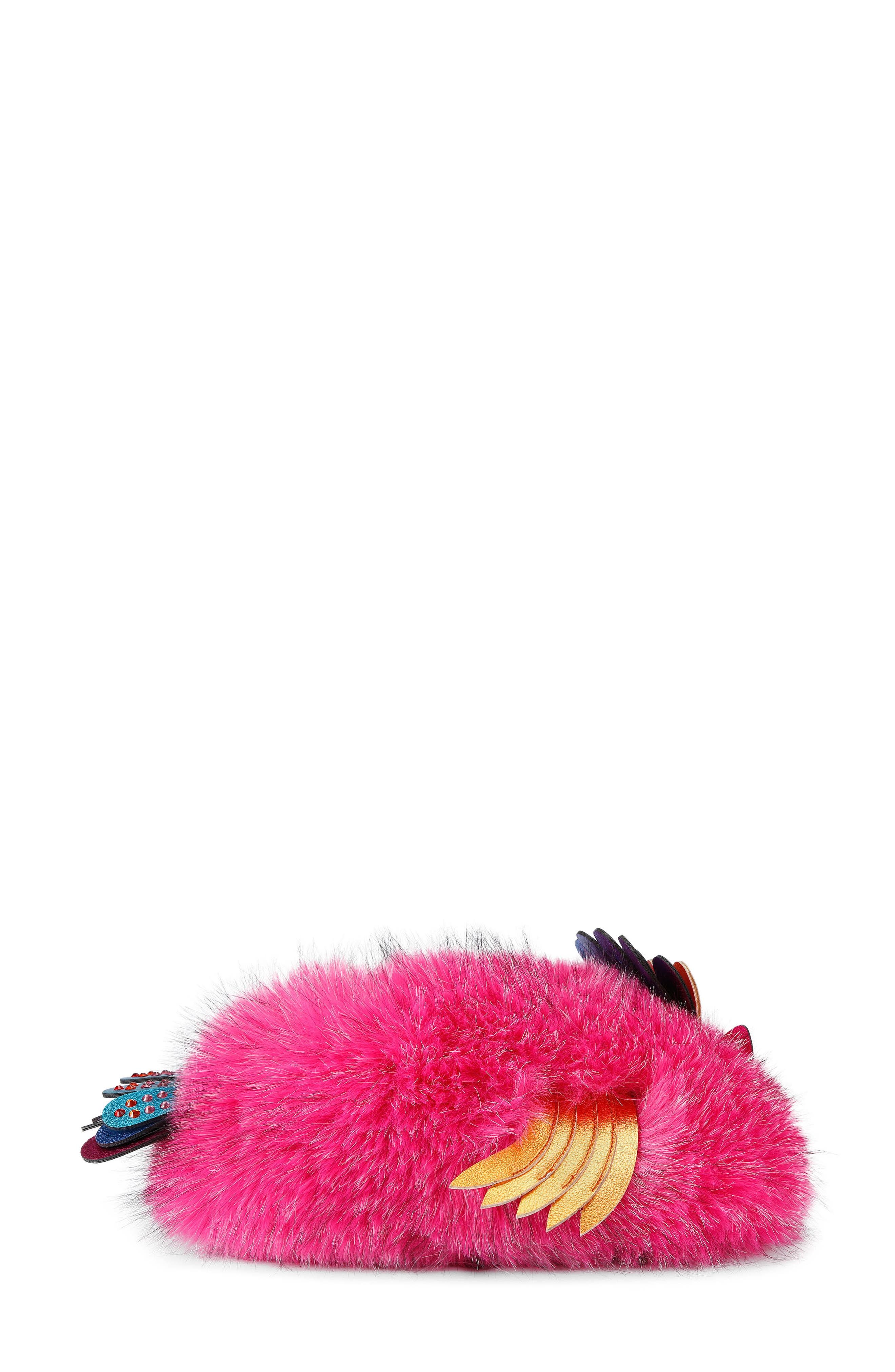 Kurt Geiger London Eagle Fluff Slipper, Main, color, Open Pink