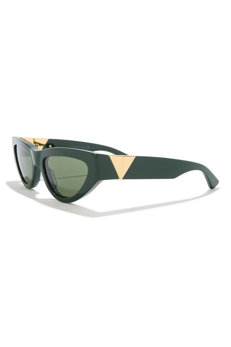 55mm Cat Eye Sunglasses, Alternate, color, GREEN GREEN GREEN