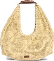 BCBG Woven Raffia Shoulder Bag