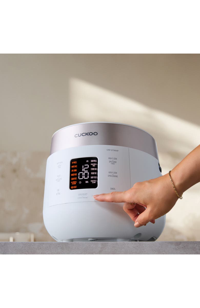Cuckoo 6-Cup Twin Pressure Rice Cooker, Alternate, color, White