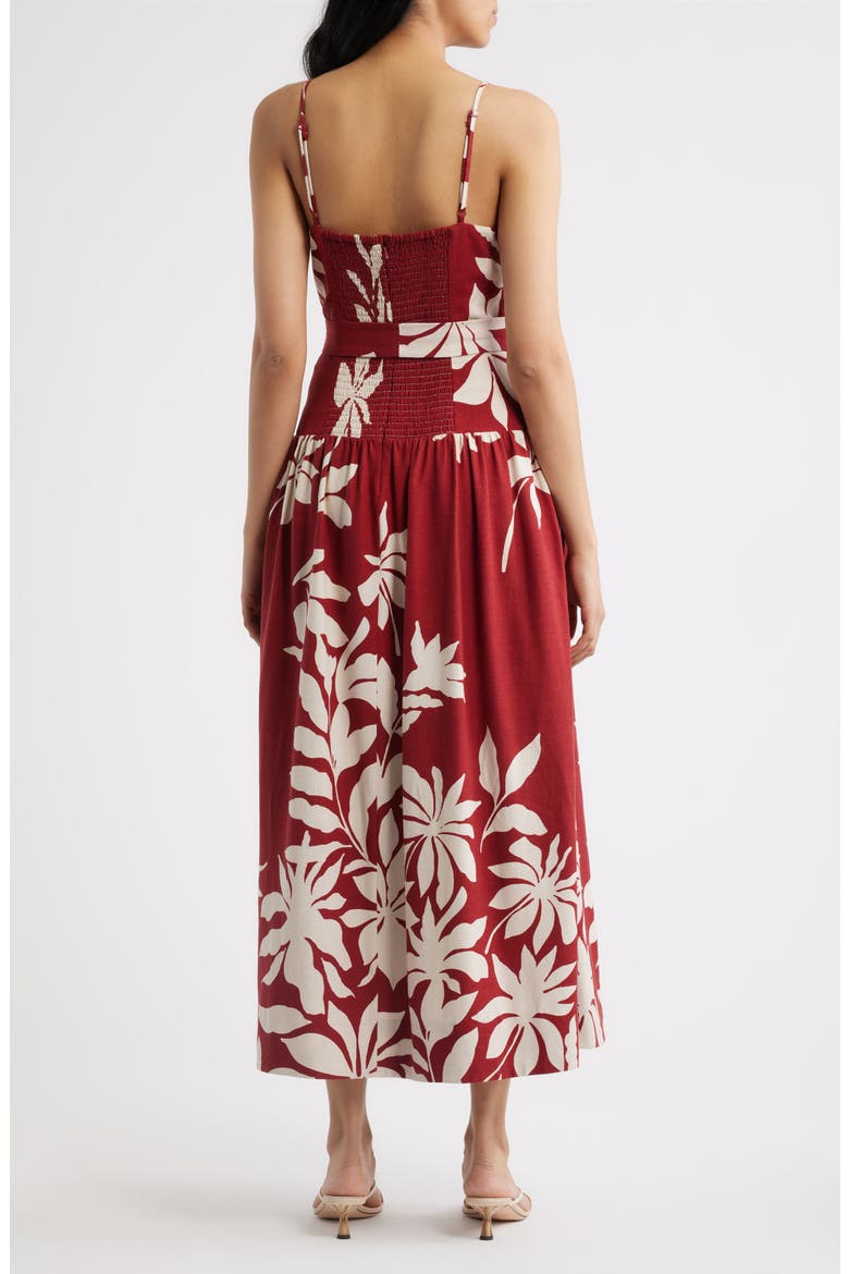 Floral Print Sleeveless Maxi Dress, Alternate, color, RED MULTI