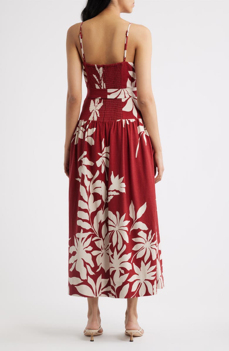 Julia Jordan Floral Print Sleeveless Maxi Dress, Alternate, color, Red Multi