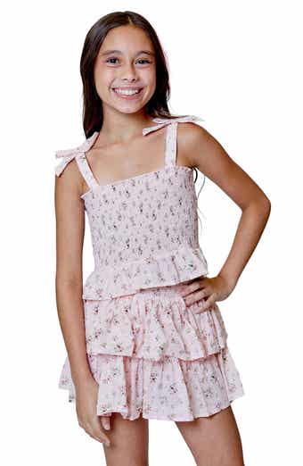 Design History Kids' Smocked Tank & Tiered Skirt Set