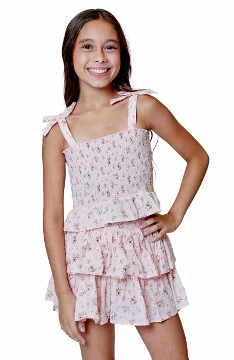 Design History Kids' Smocked Tank & Tiered Skirt Set