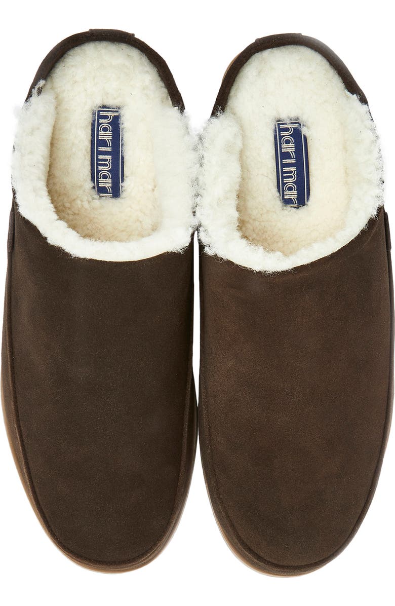 hari mari Tio Genuine Shearling Lined Slipper, Alternate, color, Havana Brown