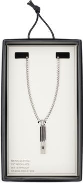 NORDSTROM RACK Men's Stainless Steel Bar Pendant Necklace