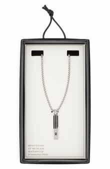 NORDSTROM RACK Men's Stainless Steel Bar Pendant Necklace