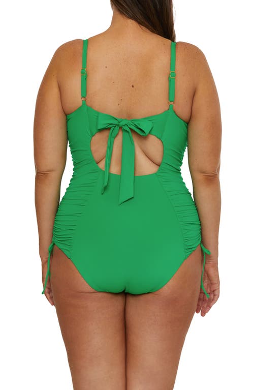 BECCA ETC BECCA ETC. COLORCODE SHIRRED ONE-PIECE SWIMSUIT 